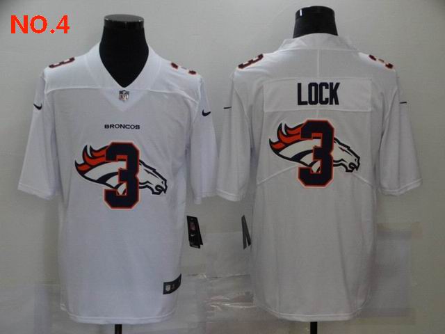 Men's Denver Broncos 3 Drew Lock Jersey NO.4 ;